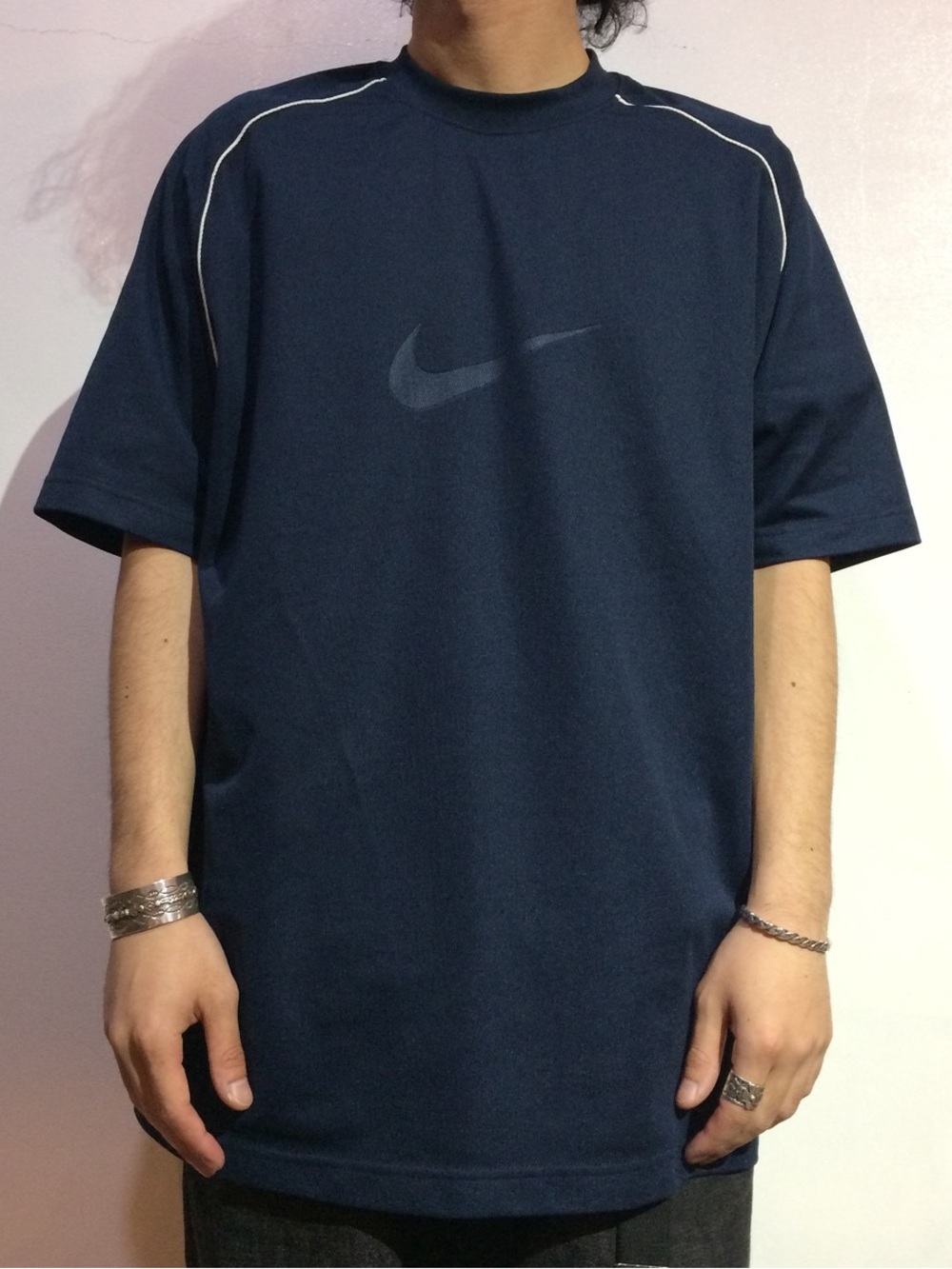 Nike Dri FIT Navy Short Sleeve Athletic Training Shirt Men’s XXL‎ Y2K